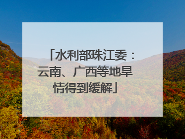水利部珠江委：云南、广西等地旱情得到缓解