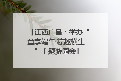 江西广昌：举办“童享端午·粽趣横生”主题游园会