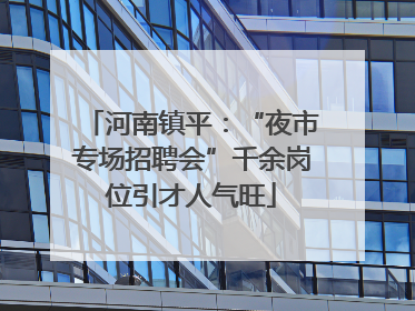 河南镇平：“夜市专场招聘会”千余岗位引才人气旺
