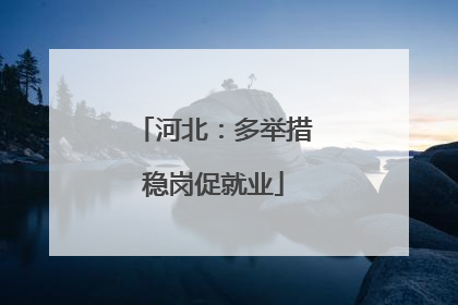 河北：多举措稳岗促就业