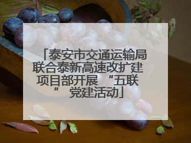 泰安市交通运输局联合泰新高速改扩建项目部开展 “五联” 党建活动
