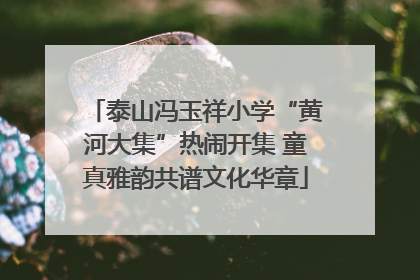 泰山冯玉祥小学“黄河大集”热闹开集 童真雅韵共谱文化华章