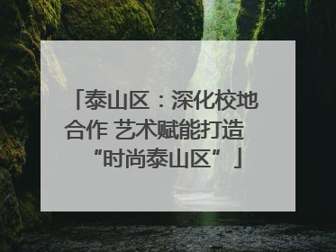 泰山区：深化校地合作 艺术赋能打造“时尚泰山区”