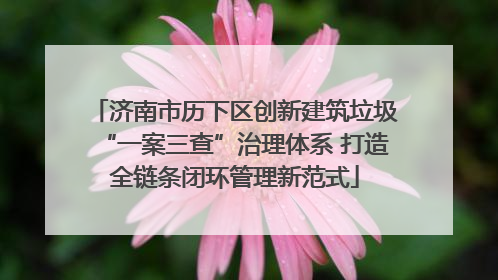 济南市历下区创新建筑垃圾“一案三查”治理体系 打造全链条闭环管理新范式