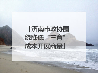 济南市政协围绕降低“三育”成本开展商量