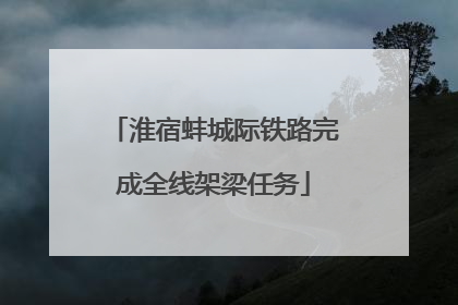 淮宿蚌城际铁路完成全线架梁任务