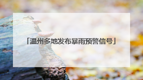 温州多地发布暴雨预警信号