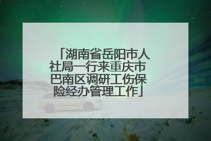 湖南省岳阳市人社局一行来重庆市巴南区调研工伤保险经办管理工作