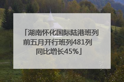 湖南怀化国际陆港班列前五月开行班列481列 同比增长45%