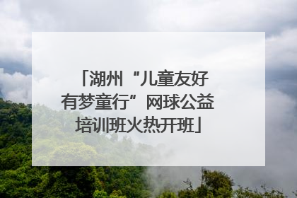 湖州“儿童友好 有梦童行”网球公益培训班火热开班