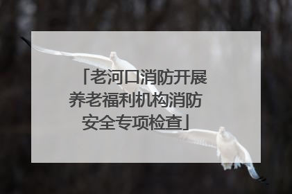老河口消防开展养老福利机构消防安全专项检查