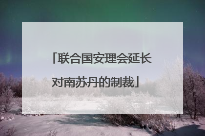 联合国安理会延长对南苏丹的制裁