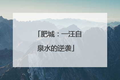 肥城：一汪自泉水的逆袭