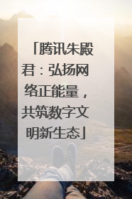 腾讯朱殿君：弘扬网络正能量，共筑数字文明新生态