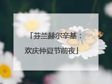 芬兰赫尔辛基：欢庆仲夏节前夜