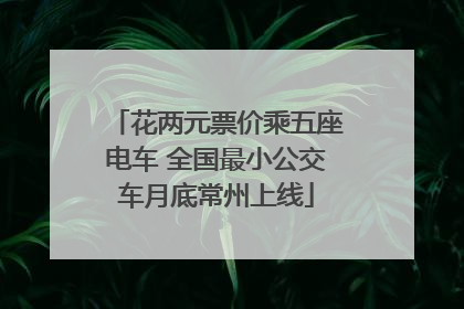 花两元票价乘五座电车 全国最小公交车月底常州上线