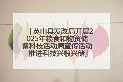英山县发改局开展2025年粮食和物资储备科技活动周宣传活动 推进科技兴粮兴储
