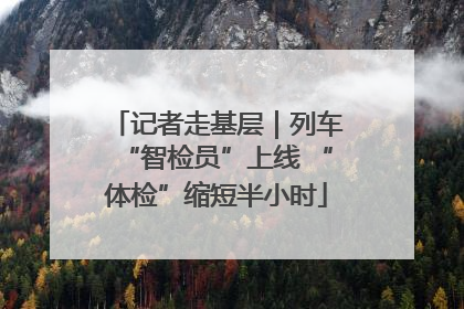 记者走基层｜列车“智检员”上线 “体检”缩短半小时