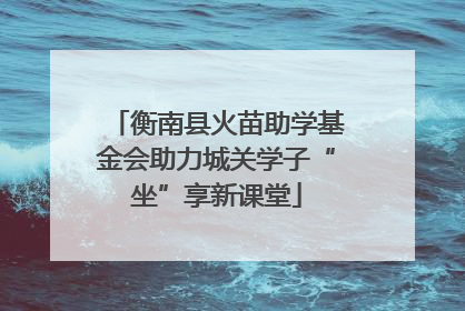 衡南县火苗助学基金会助力城关学子“坐”享新课堂