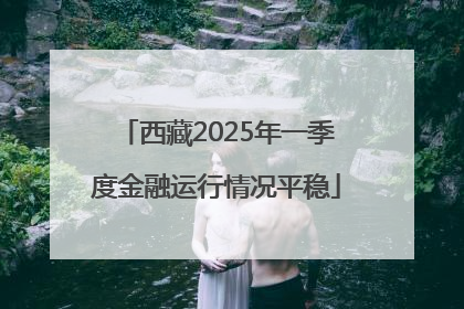 西藏2025年一季度金融运行情况平稳