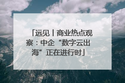 远见丨商业热点观察：中企“数字云出海”正在进行时
