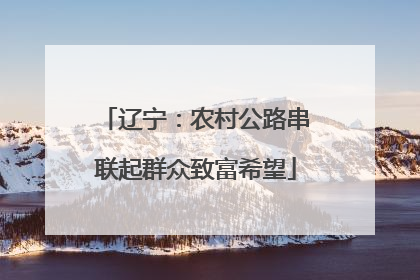 辽宁：农村公路串联起群众致富希望