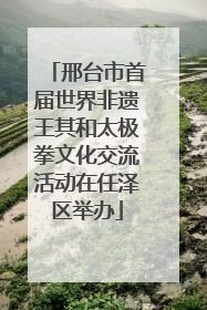 邢台市首届世界非遗王其和太极拳文化交流活动在任泽区举办