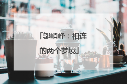 邬峭峰：相连的两个梦境
