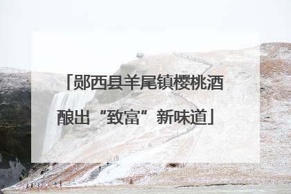 郧西县羊尾镇樱桃酒酿出“致富”新味道