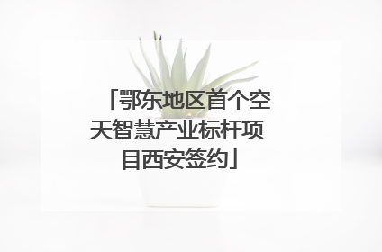 鄂东地区首个空天智慧产业标杆项目西安签约
