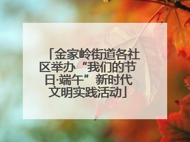 金家岭街道各社区举办“我们的节日·端午”新时代文明实践活动