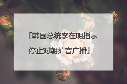 韩国总统李在明指示停止对朝扩音广播