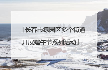 长春市绿园区多个街道开展端午节系列活动