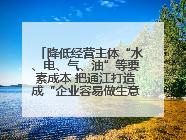 降低经营主体“水、电、气、油”等要素成本 把通江打造成“企业容易做生意的地方”