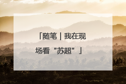 随笔｜我在现场看“苏超”