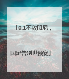 0:1不敌印尼，国足告别世预赛