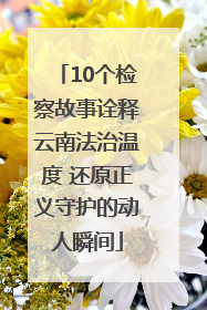 10个检察故事诠释云南法治温度 还原正义守护的动人瞬间