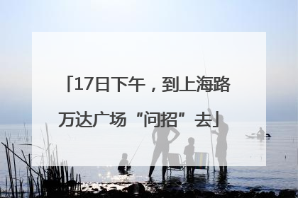 17日下午，到上海路万达广场“问招”去