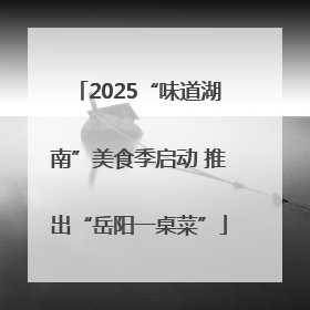 2025“味道湖南”美食季启动 推出“岳阳一桌菜”