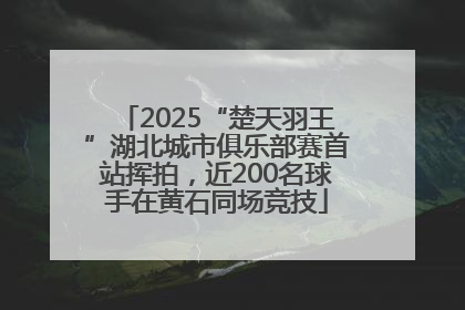 2025“楚天羽王”湖北城市俱乐部赛首站挥拍，近200名球手在黄石同场竞技