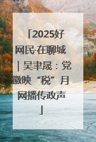2025好网民·在聊城｜吴聿晟：党徽映“税”月 网播传政声