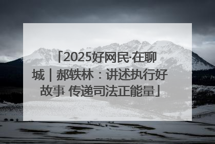 2025好网民·在聊城｜郝轶林：讲述执行好故事 传递司法正能量